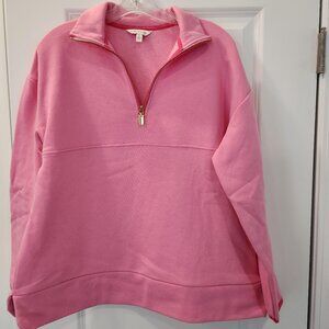CROWN & IVY SIZE LARGE PINK SWEATSHIRT EUC
